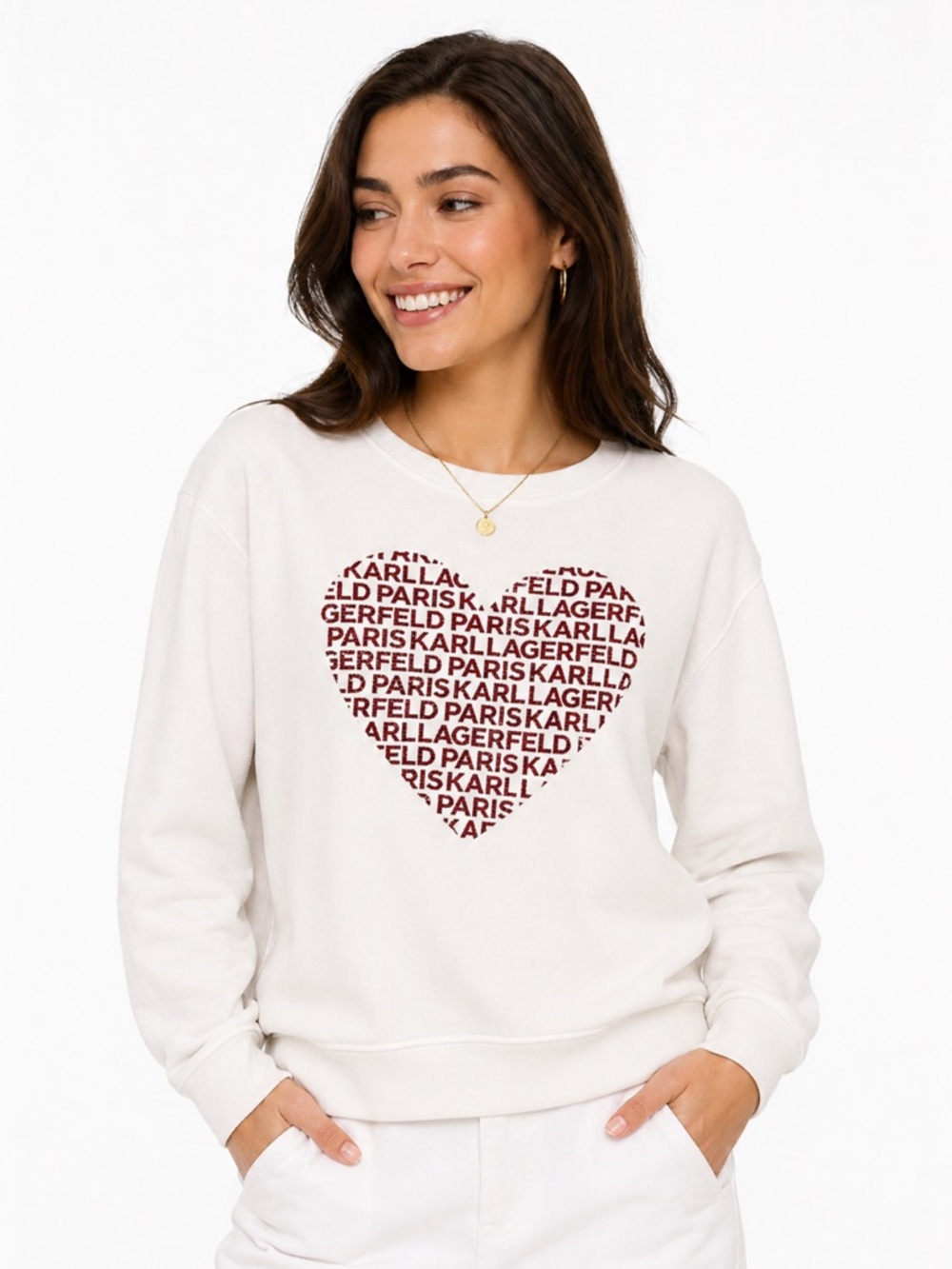 ⭐️ Karl Lagerfeld ($129) Paris "Love Logo" Heart Sweatshirt - PTP 22